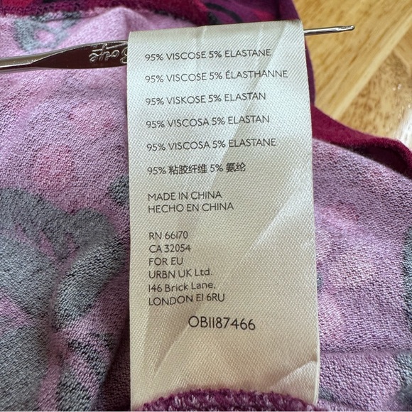 Free People Purple Floral Retro Boho Long Sleeve Retro Mod Scoop Back Dress - Picture 11 of 12